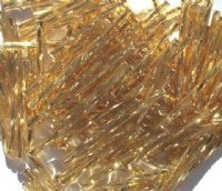 25g 30mm Silver Lined Gold Twisted Bugles